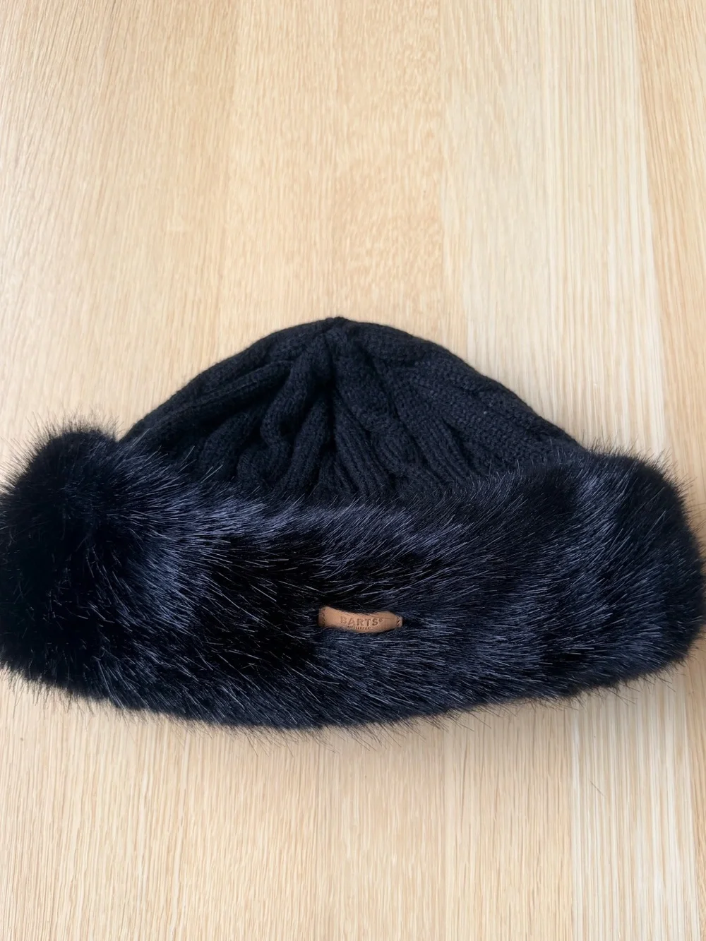 Barts Faux Fur Lined Cable Knit Hat